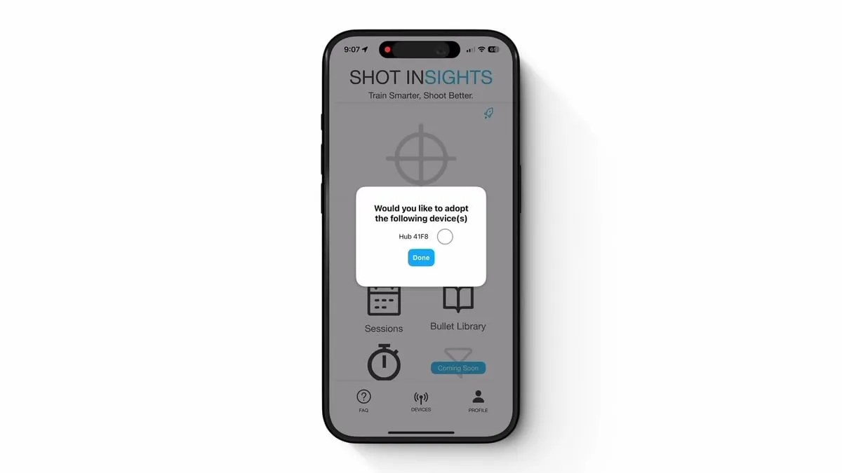 Adopting a ShotCaller device in the app