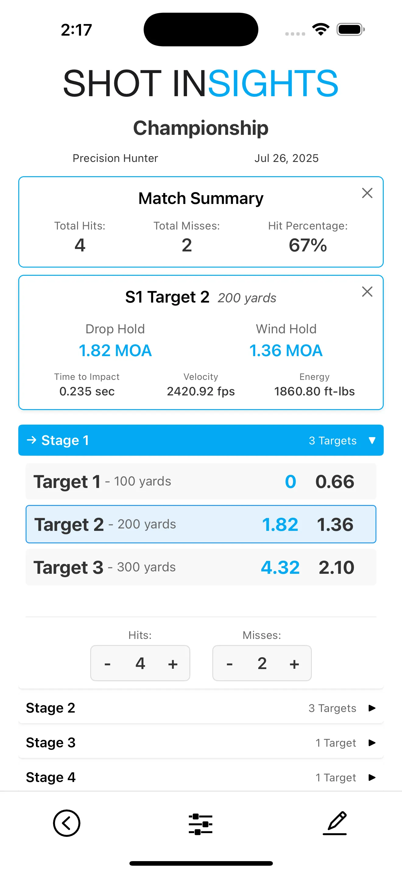 Match Card stage planning